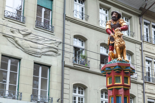 Simsonbrunnen or Samson fountain, Bern