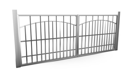 Crowd Barrier isolated on white. 3D illustration