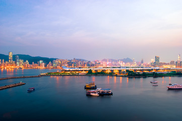 Naklejka premium Hong Hong Cruise Terminal_night view