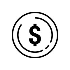 Line Art. Money vector icon
