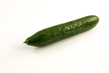 Fresh green cucumber from the garden