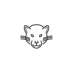 Obraz premium Head panther vector logo template