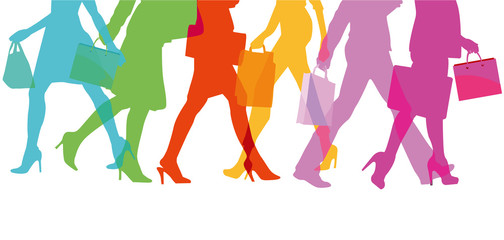 Frauen beim Shopping