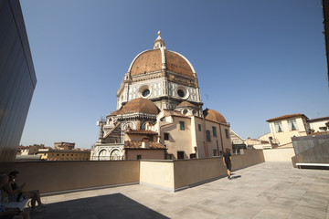 Naklejka premium Italia,Toscana,Firenze, la cupola della cattedrale di Santa Maria del Fiore.
