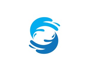 Water Wave symbol and icon Logo Template