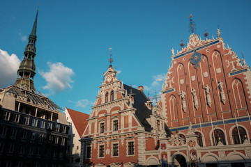Fototapeta premium Blackheads house in the old town of Riga, Latvia
