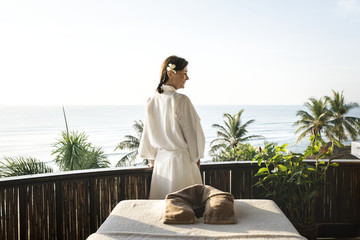 Woman at a beautiful spa