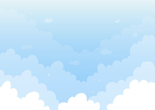 White clouds on blue sky background for ads and banners or backgrounds