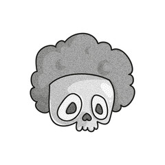Stippled funny skull