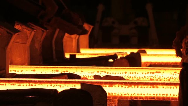 Hot billet continuous casting, strand casting