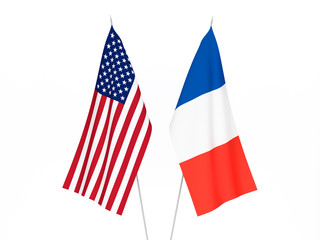 France and America flags