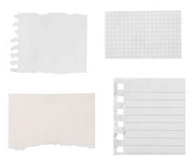 white paper ripped message torn