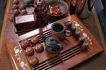 Fototapeta na wymiar Asian set for tea ceremony