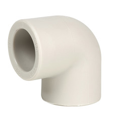 Plastic fitting elbow 90 degrees with clipping path