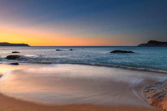 Sunrise Seascape with Clear Skies