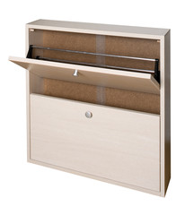 Shoe cabinet izolated on white backgroud white clipping path