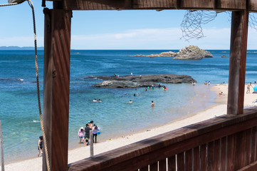 テラスから観る青い海