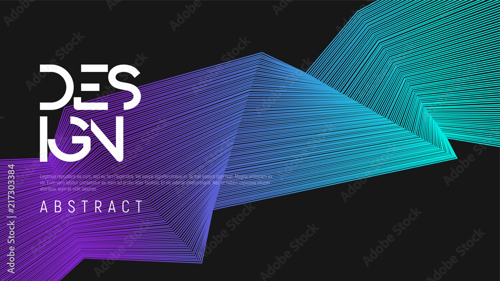 Canvas Prints abstract gradient geometric design, colorful minimalist backgrou