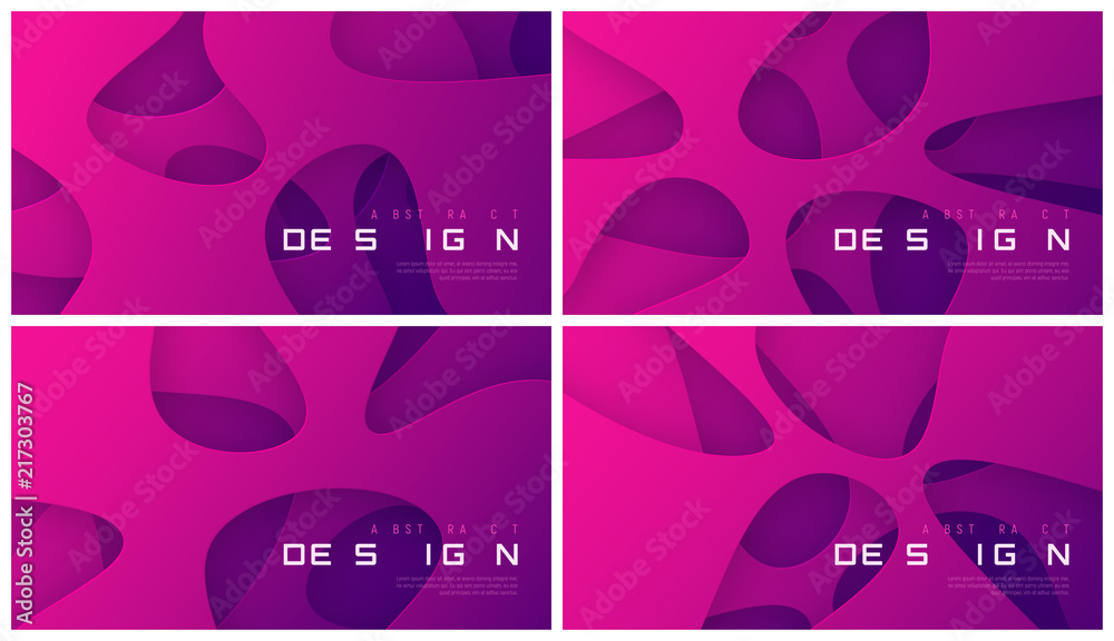 Canvas Prints set of vector abstract futuristic gradient backgrounds, organic
