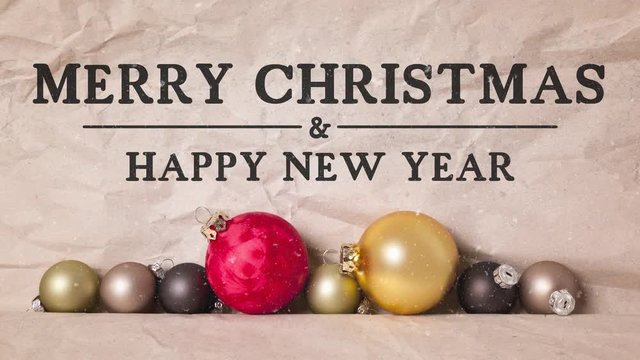 Merry Christmas and Happy new year banner with decorations