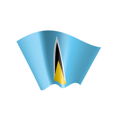 Fototapeta premium Saint Lucia flag, vector illustration on a white background