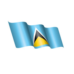 Saint Lucia flag, vector illustration on a white background