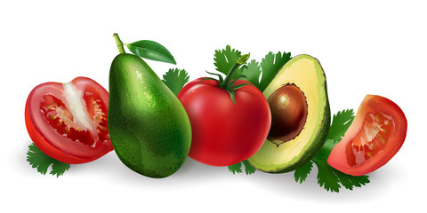 Avocado and tomato