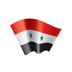 Syria flag, vector illustration on a white background