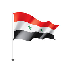 Syria flag, vector illustration on a white background