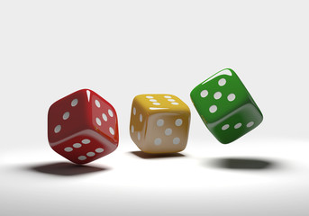 cubes dices 3d-illustration