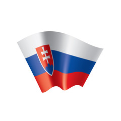 Slovakia flag, vector illustration on a white background