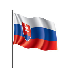 Slovakia flag, vector illustration on a white background