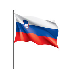 Slovenia flag, vector illustration on a white background