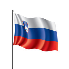 Slovenia flag, vector illustration on a white background