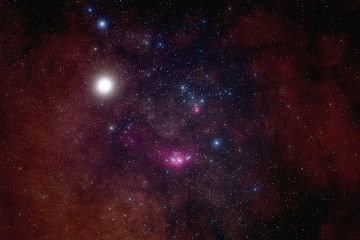 Fototapeta premium いて座周辺の星空