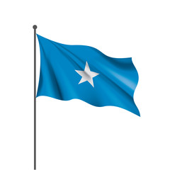Somalia flag, vector illustration on a white background