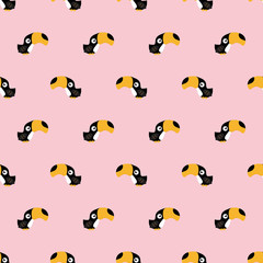 seamless pattern with toucan