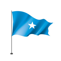 Somalia flag, vector illustration on a white background