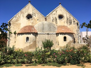 Fototapeta na wymiar Crete Greece Arkadi Monastery
