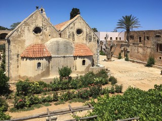 Fototapeta na wymiar Crete Greece Arkadi Monastery