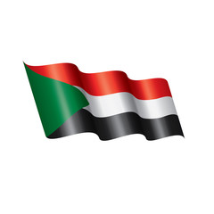 Sudan flag, vector illustration on a white background