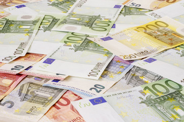 euro maney of different denominations