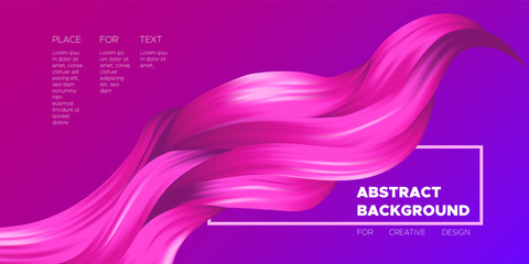 Wave Liquid Shapes with 3D Effect. Modern Flow Background. Vector Illustration EPS10. Beautiful Interweaving. Abstract Fluid. Creative Art Design. Color Wavy Liquid for Business Card, Banner, Cover.