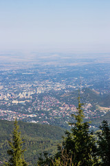 Almaty city view from mountain top