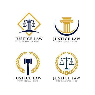justice law logo design. law firm logo design. attorney logo