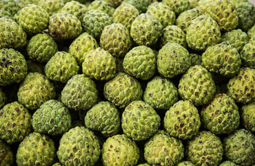 Organic custard apple in street market