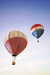 Balloon hot air festival and Clean Sky Background / 3d render
