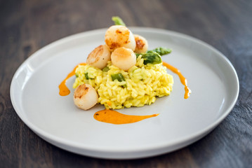 risotto with scallops