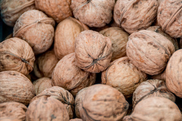Walnuts on a market in Pollença, Mallorca