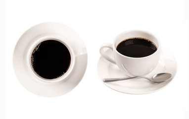 Coffee cup isolated on white background.